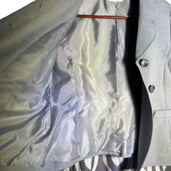 Le Suit 2 Piece Suit Pants & Blazer Size 16 Gray New Without Tags - Picture 8 of 16